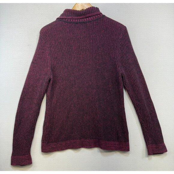 Christopher & Banks Womens Knitted Zip Cardigan Sweater Size M Black & Pink - Picture 8 of 10